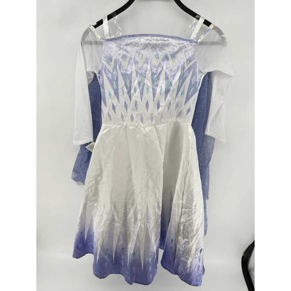 Elsa Snow Queen Outfit Girls Costume Cosplay Dress  Size S 5/6